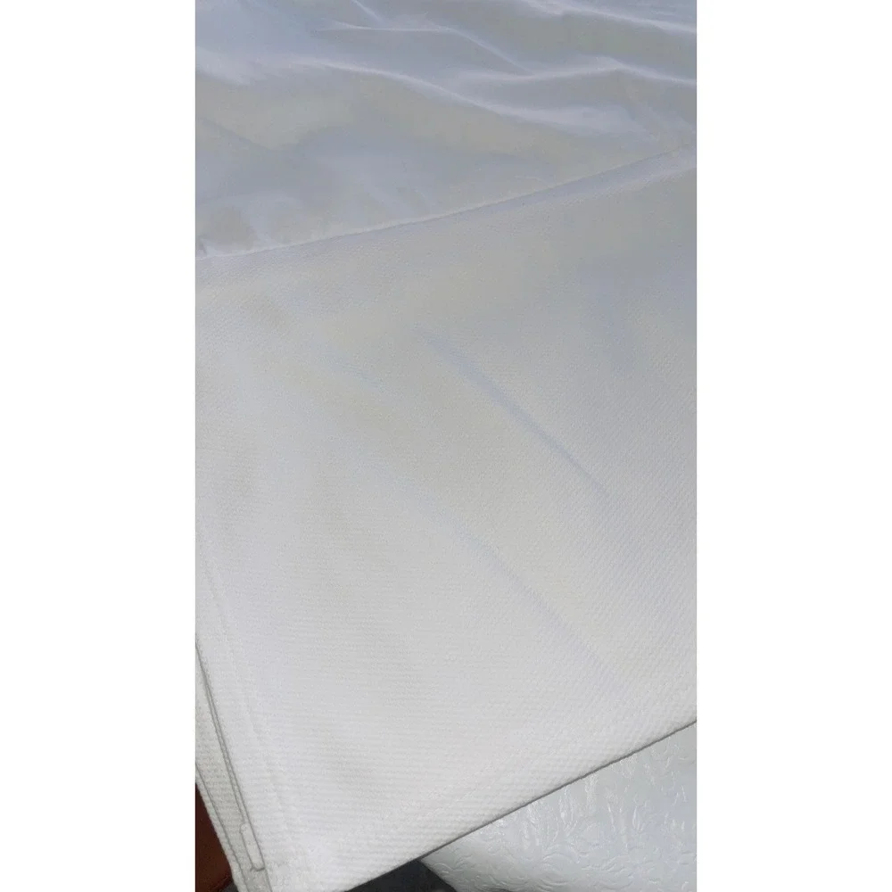 Bates of Maine Woven White Cotton Bedspread Twin Coverlet Made in Portugal